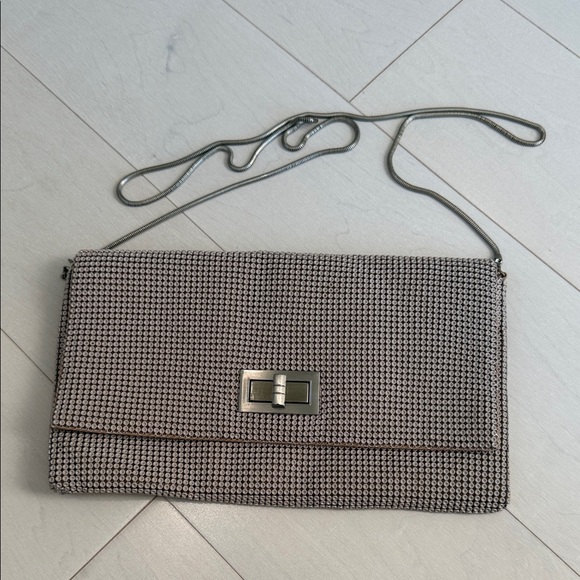 NWOT BCBG Elegant Beige Chainmail Bag